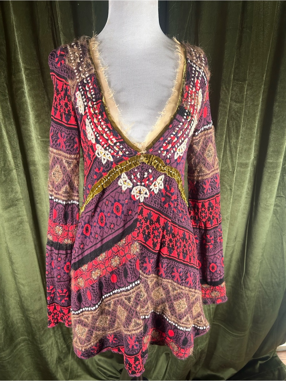 Free People World Traveler Pullover Tunic Sweater - Picture 2 of 6